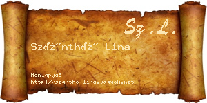 Szánthó Lina névjegykártya